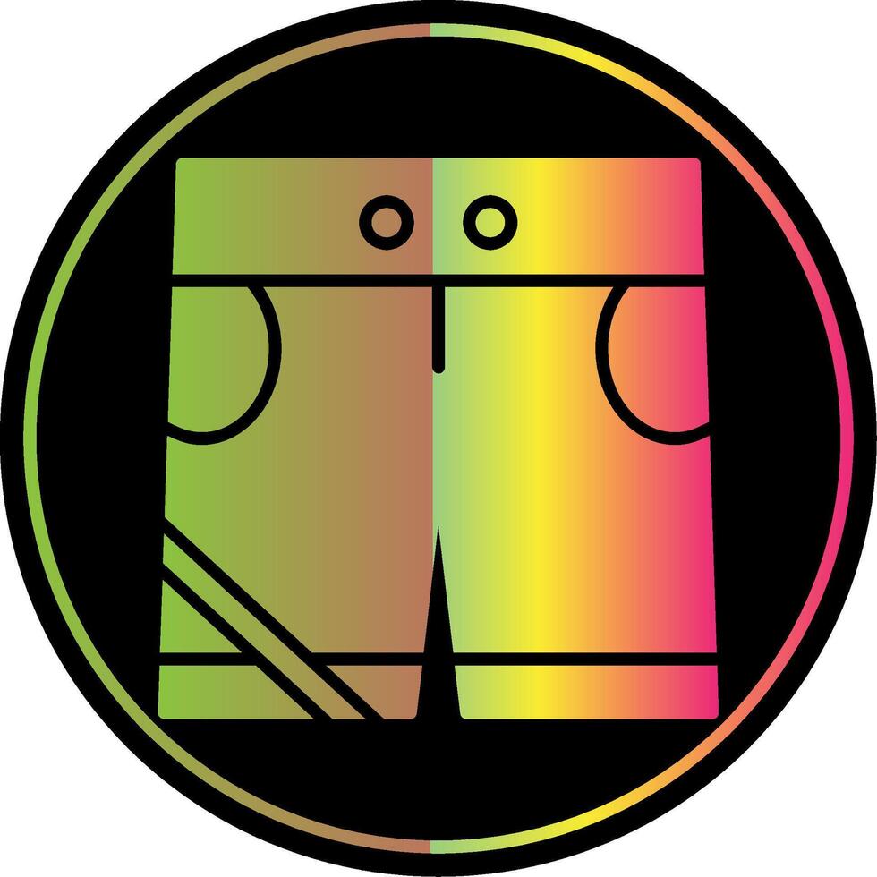 Shorts Glyph Due Color Icon Design vector