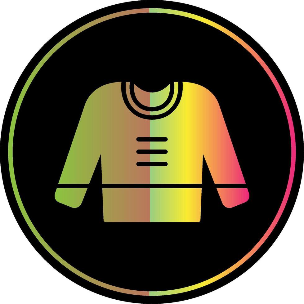 Jumper Glyph Due Color Icon Design vector