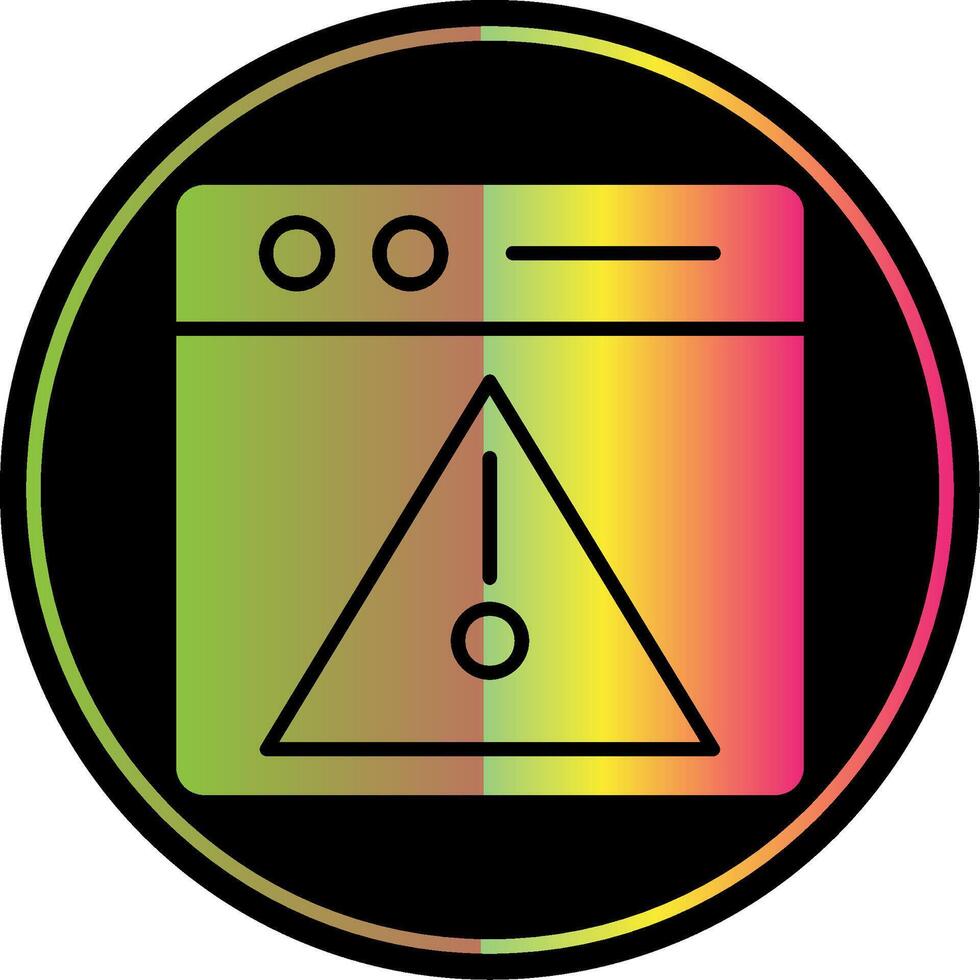 Error Glyph Due Color Icon Design vector