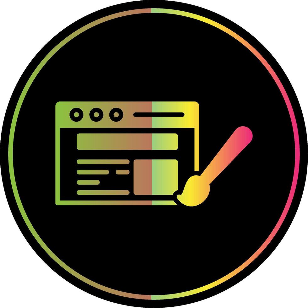 Web Design Glyph Due Color Icon Design vector