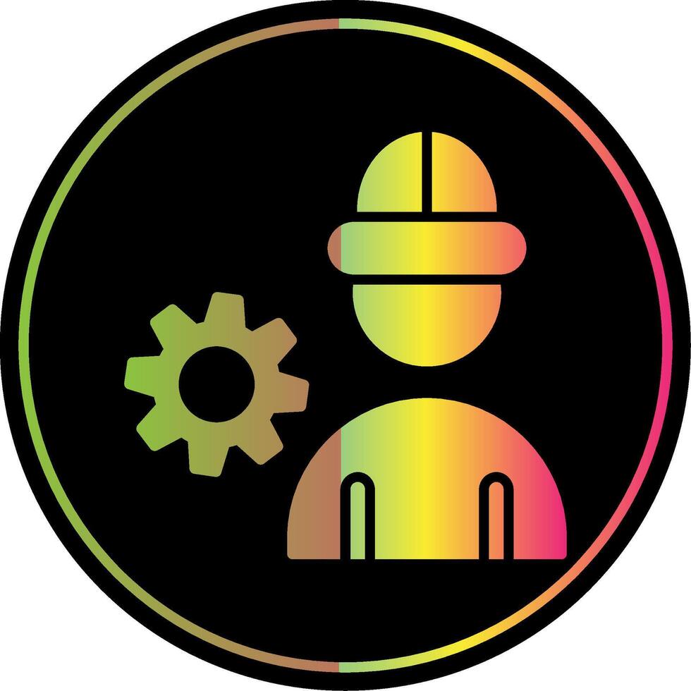 Engineering Glyph Due Color Icon Design vector