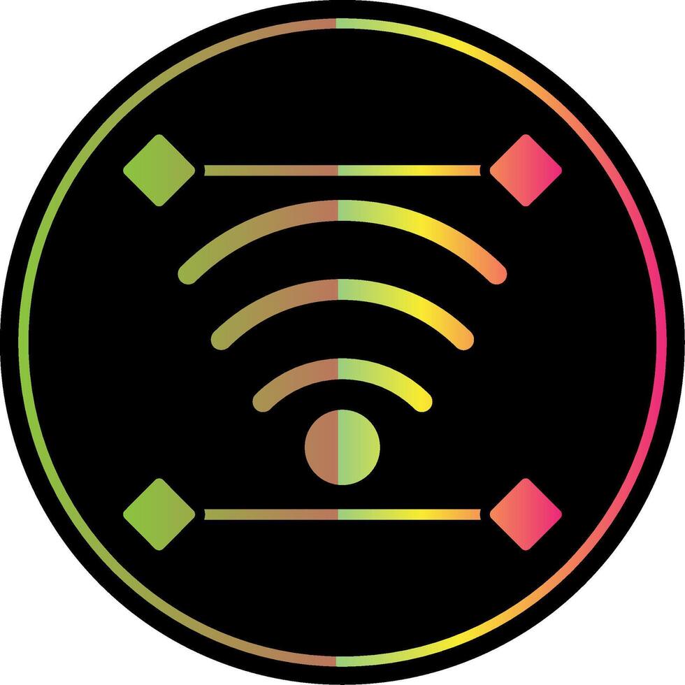 Wireless Glyph Due Color Icon Design vector