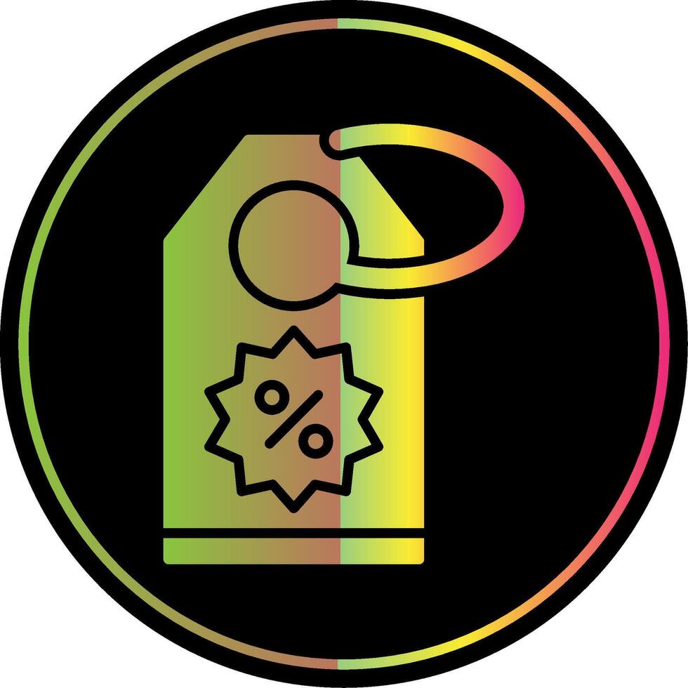 Discount Coupen Glyph Due Color Icon Design vector