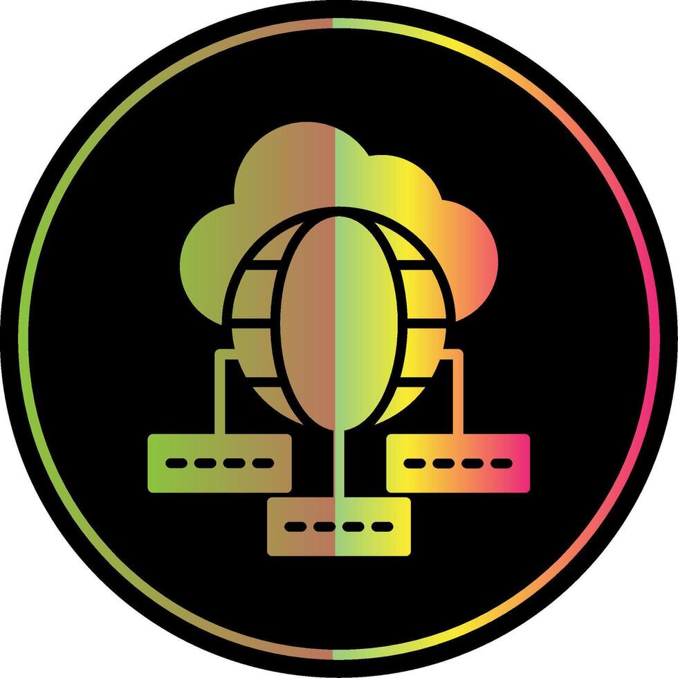 Data Sumit Glyph Due Color Icon Design vector