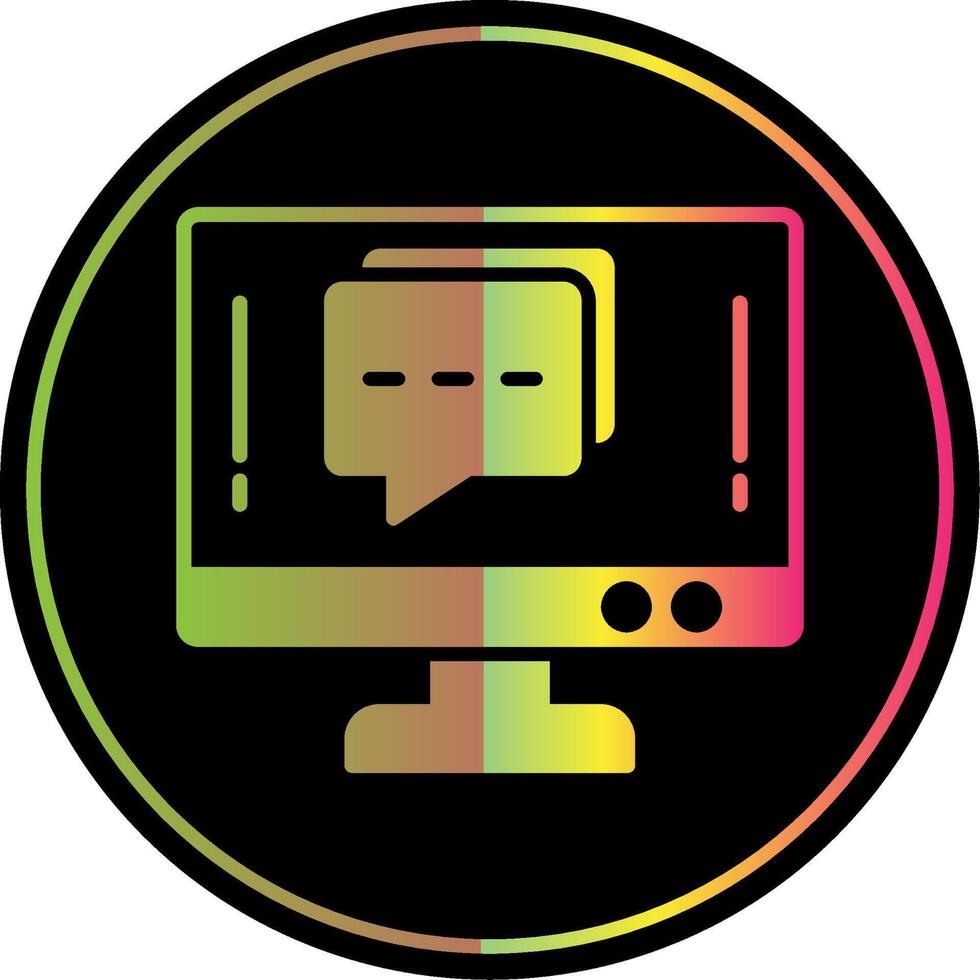 Info Chat Glyph Due Color Icon Design vector