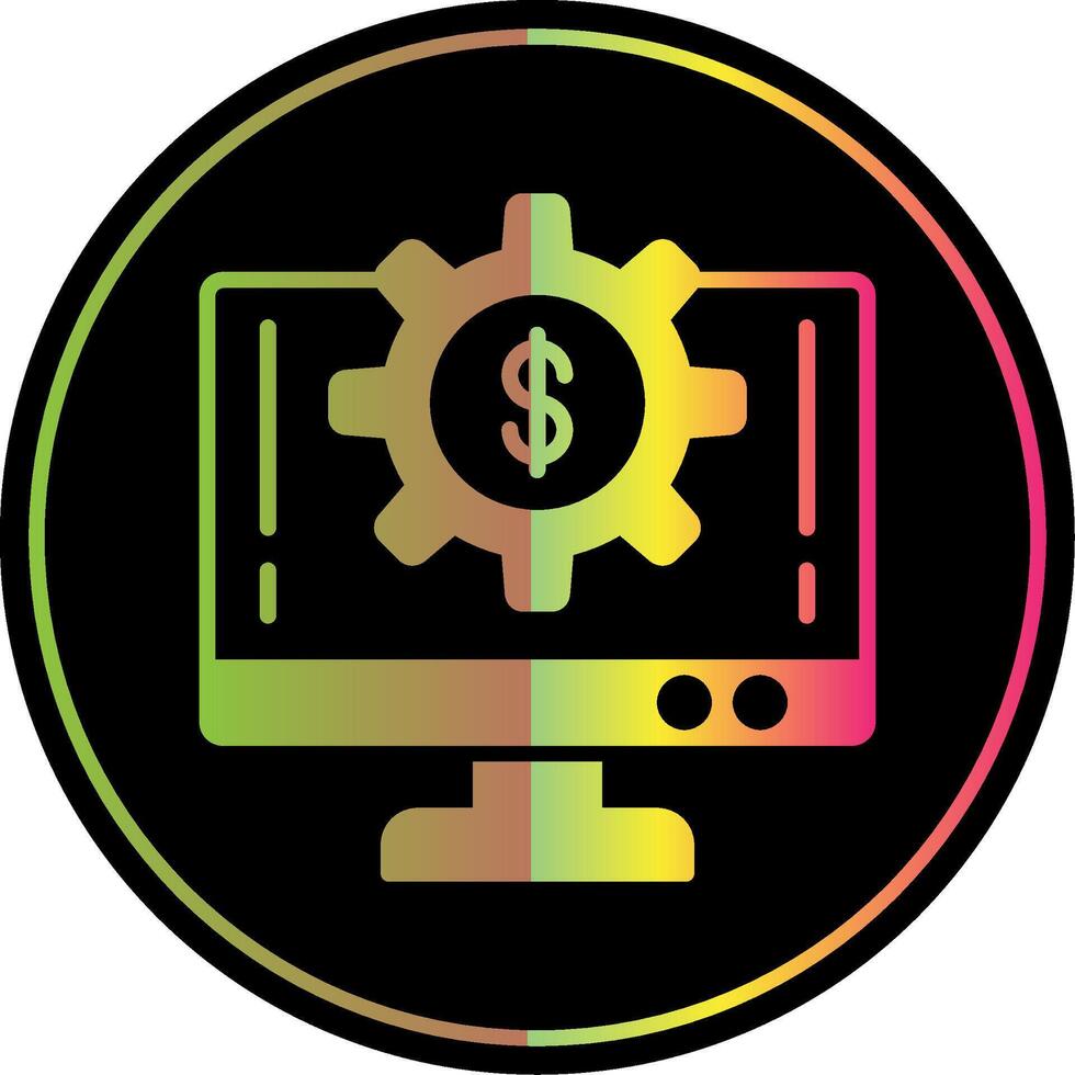 Money System Glyph Due Color Icon Design vector