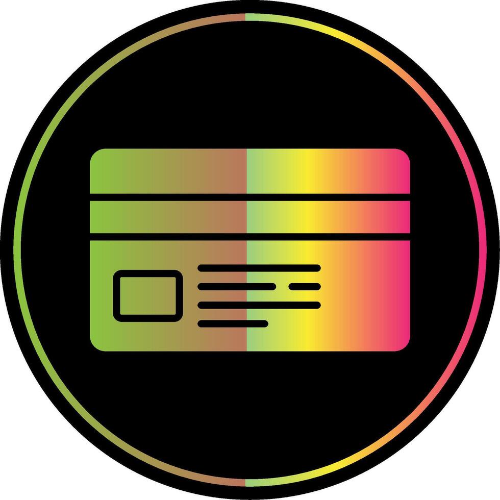 Credit Card Glyph Due Color Icon Design vector
