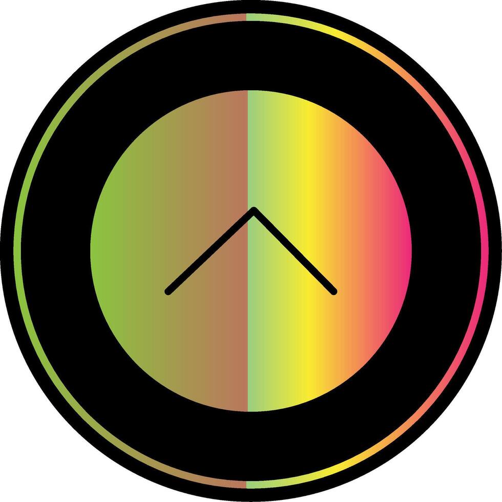 Chevron Glyph Due Color Icon Design vector