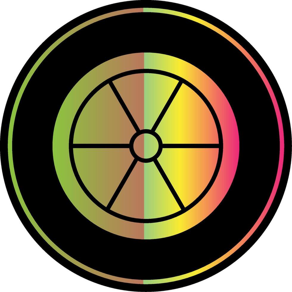 Color Wheel Glyph Due Color Icon Design vector