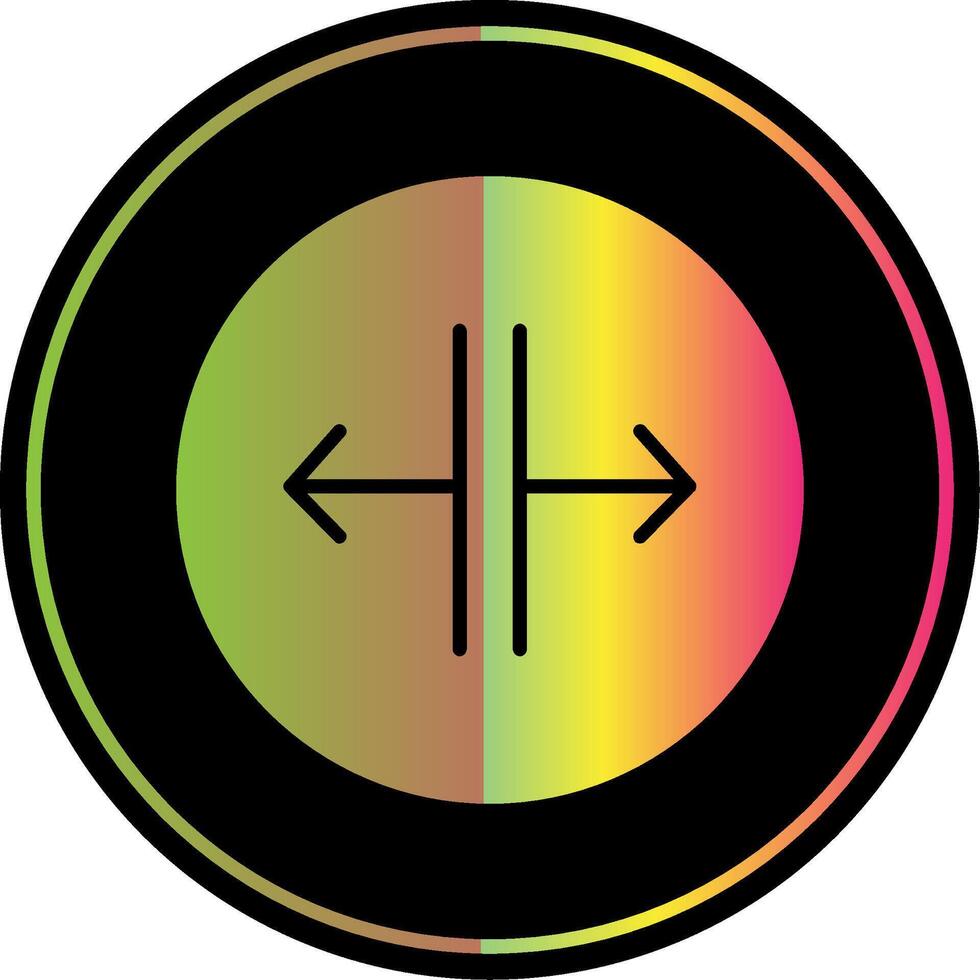 SPLIT Glyph Due Color Icon Design vector
