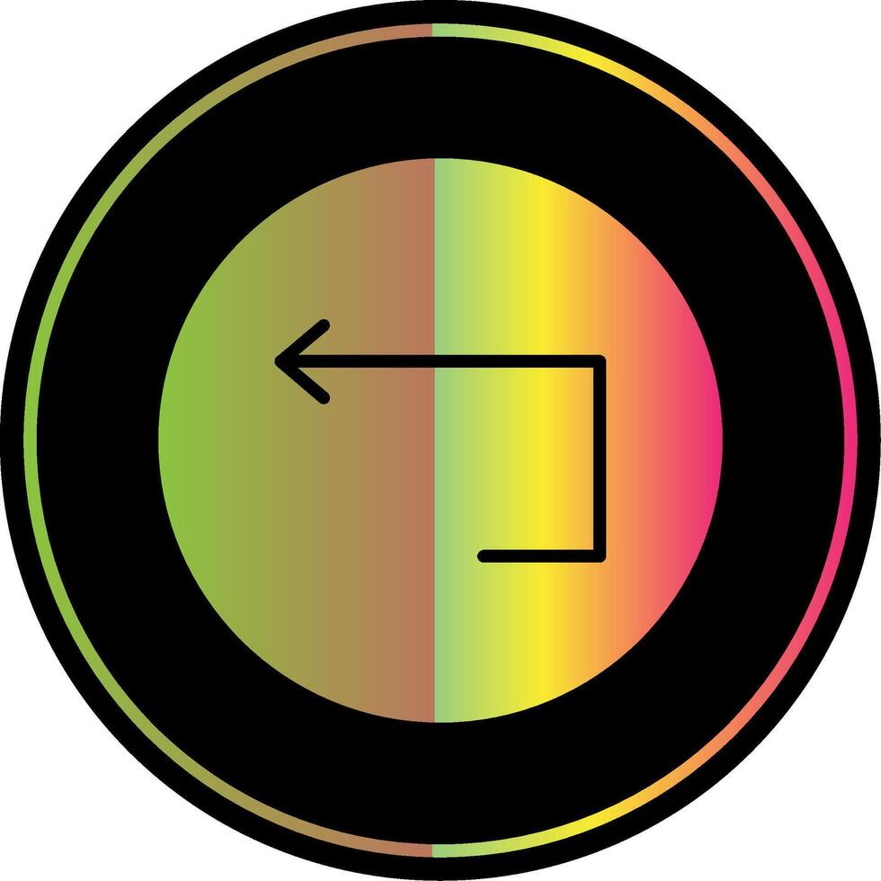 Loop Glyph Due Color Icon Design vector