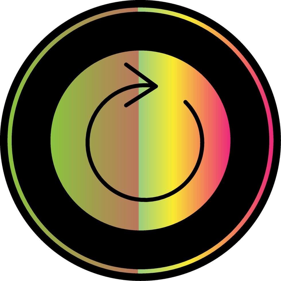 Loop Glyph Due Color Icon Design vector