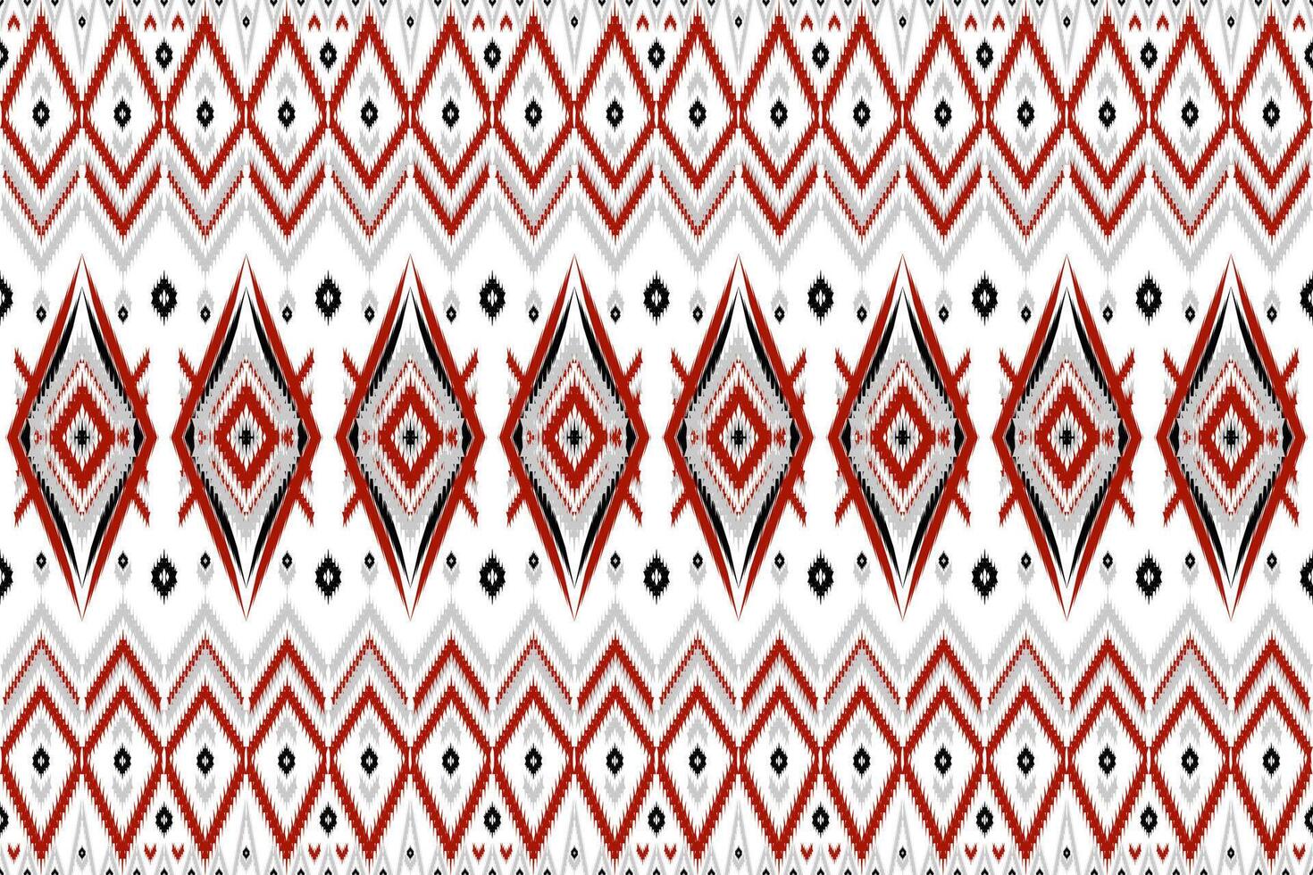 THAI FABRIC PATTERN WHITE RED vector