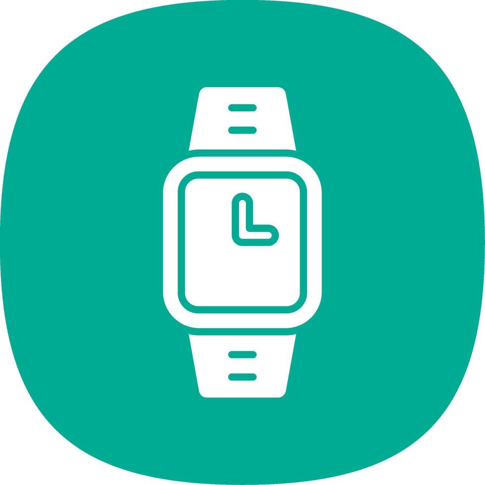 Watch Glyph Curve Icon Design vector