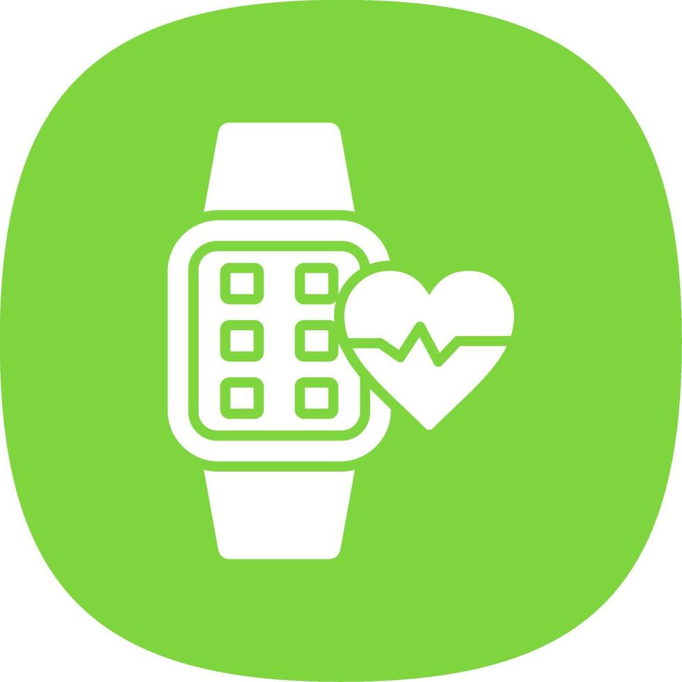 Heart Rate Glyph Curve Icon Design vector
