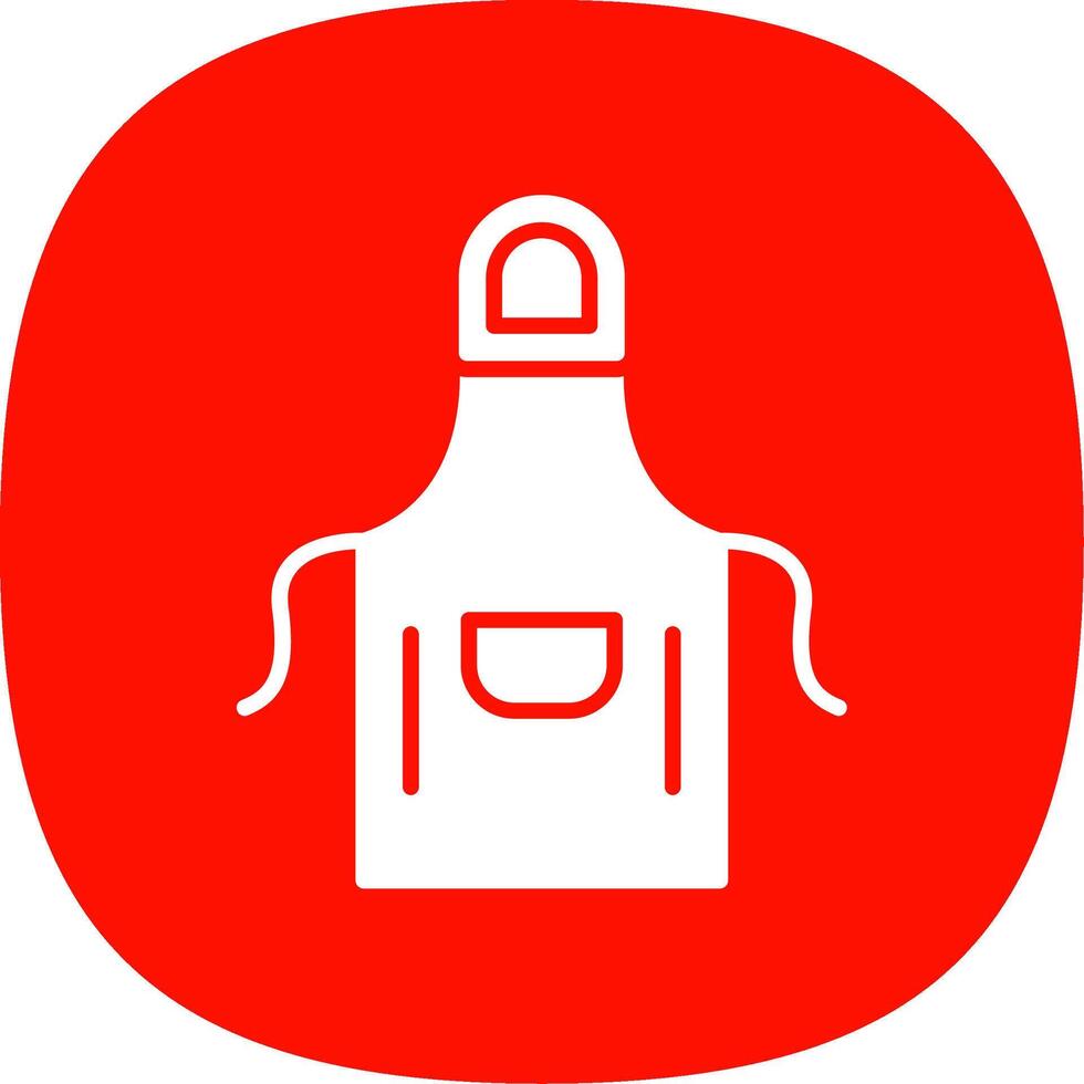 Apron Glyph Curve Icon Design vector