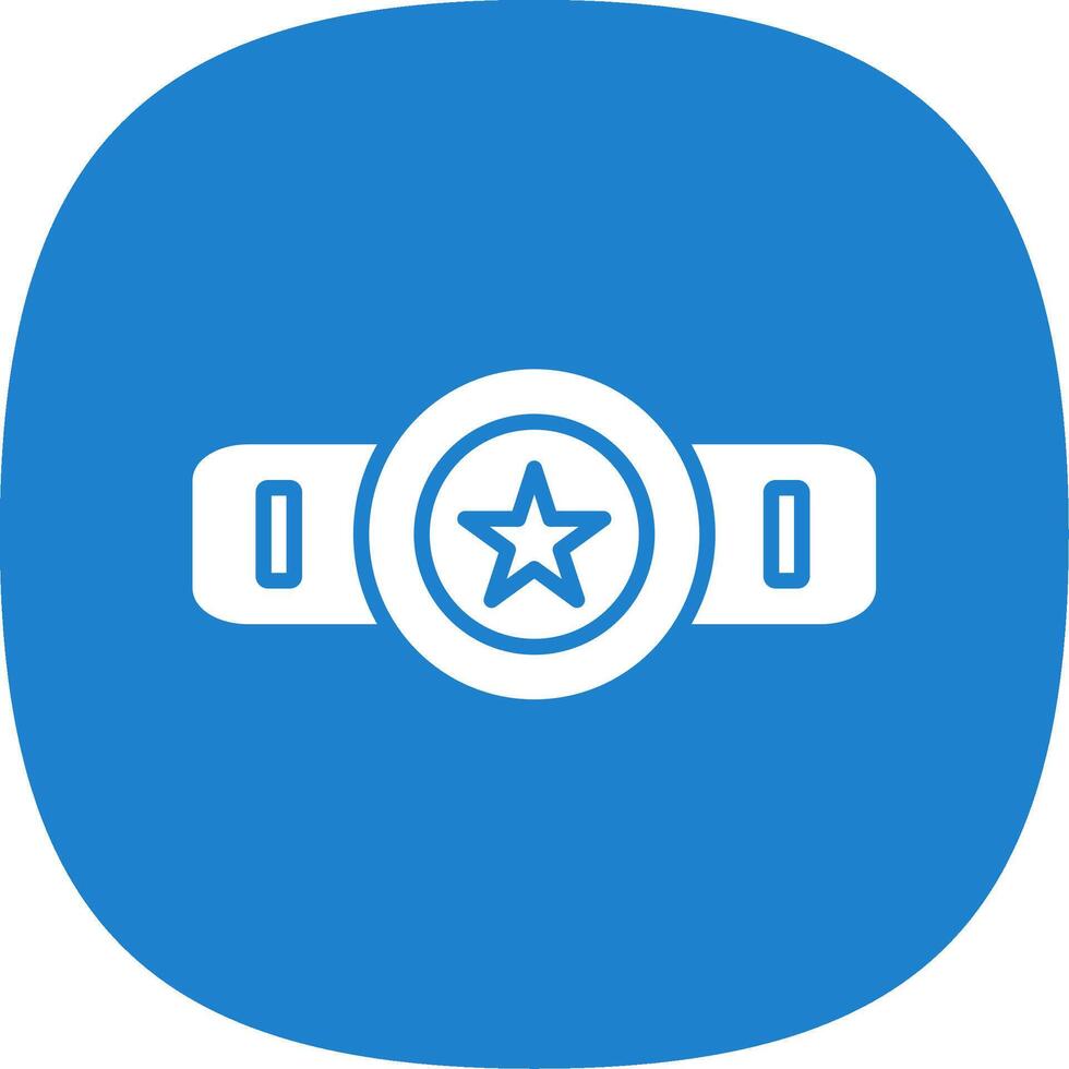 Belt Glyph Curve Icon Design vector