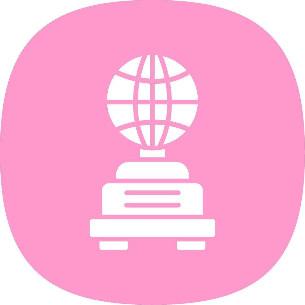 Globe Glyph Curve Icon Design vector
