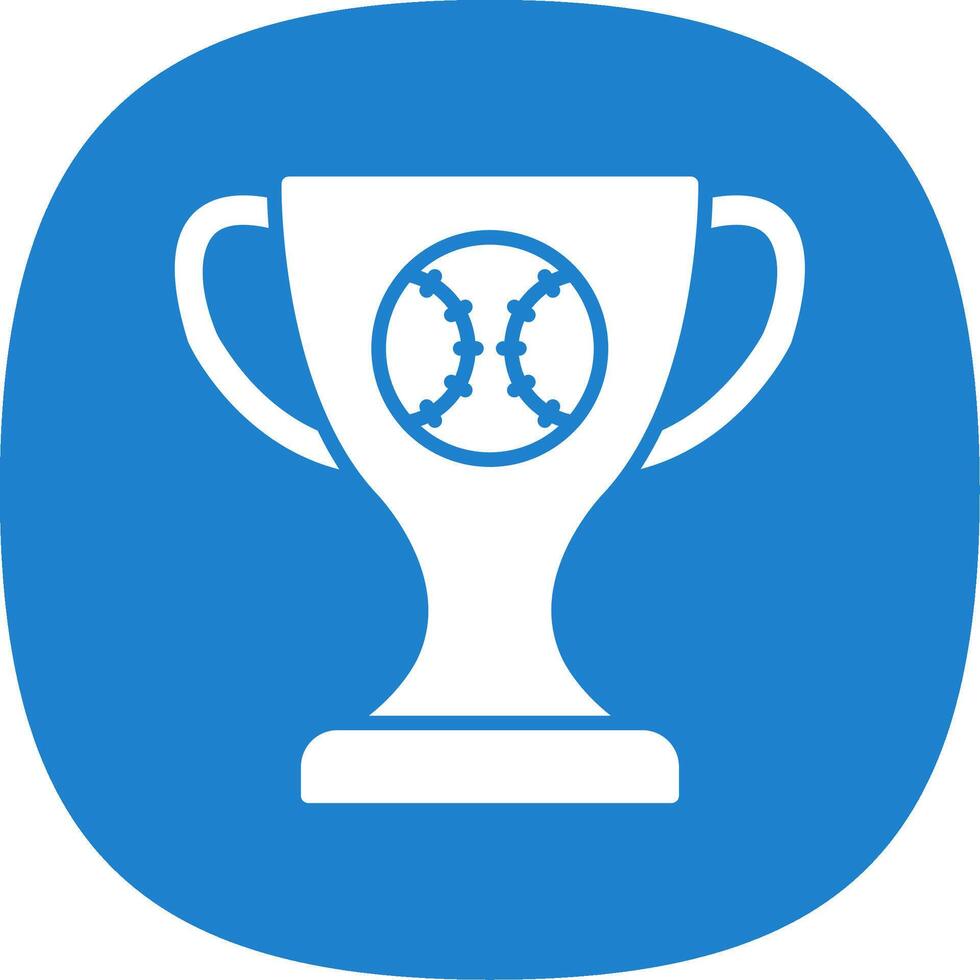 Baseball Glyph Curve Icon Design vector