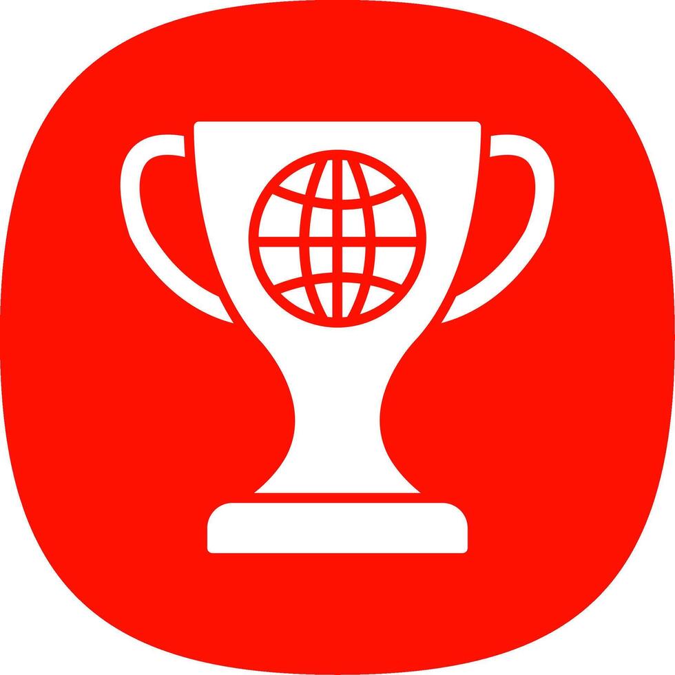 World Glyph Curve Icon Design vector