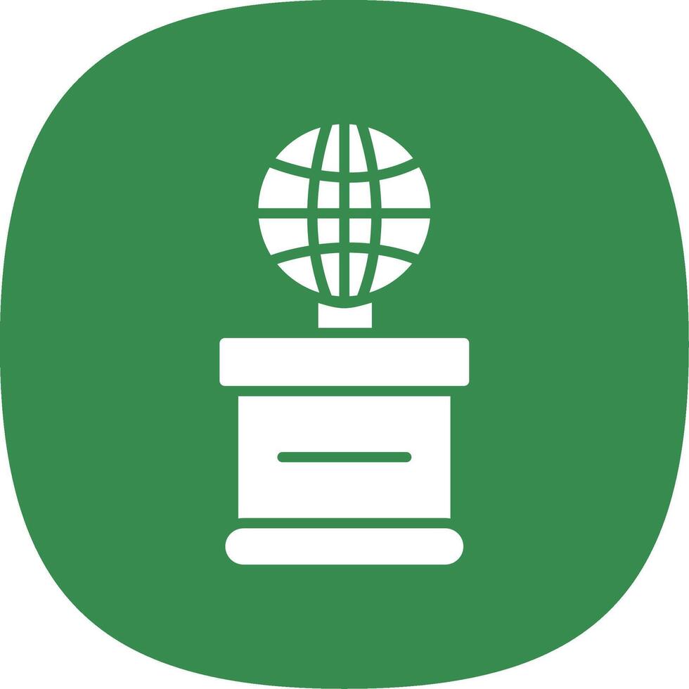 World Glyph Curve Icon Design vector