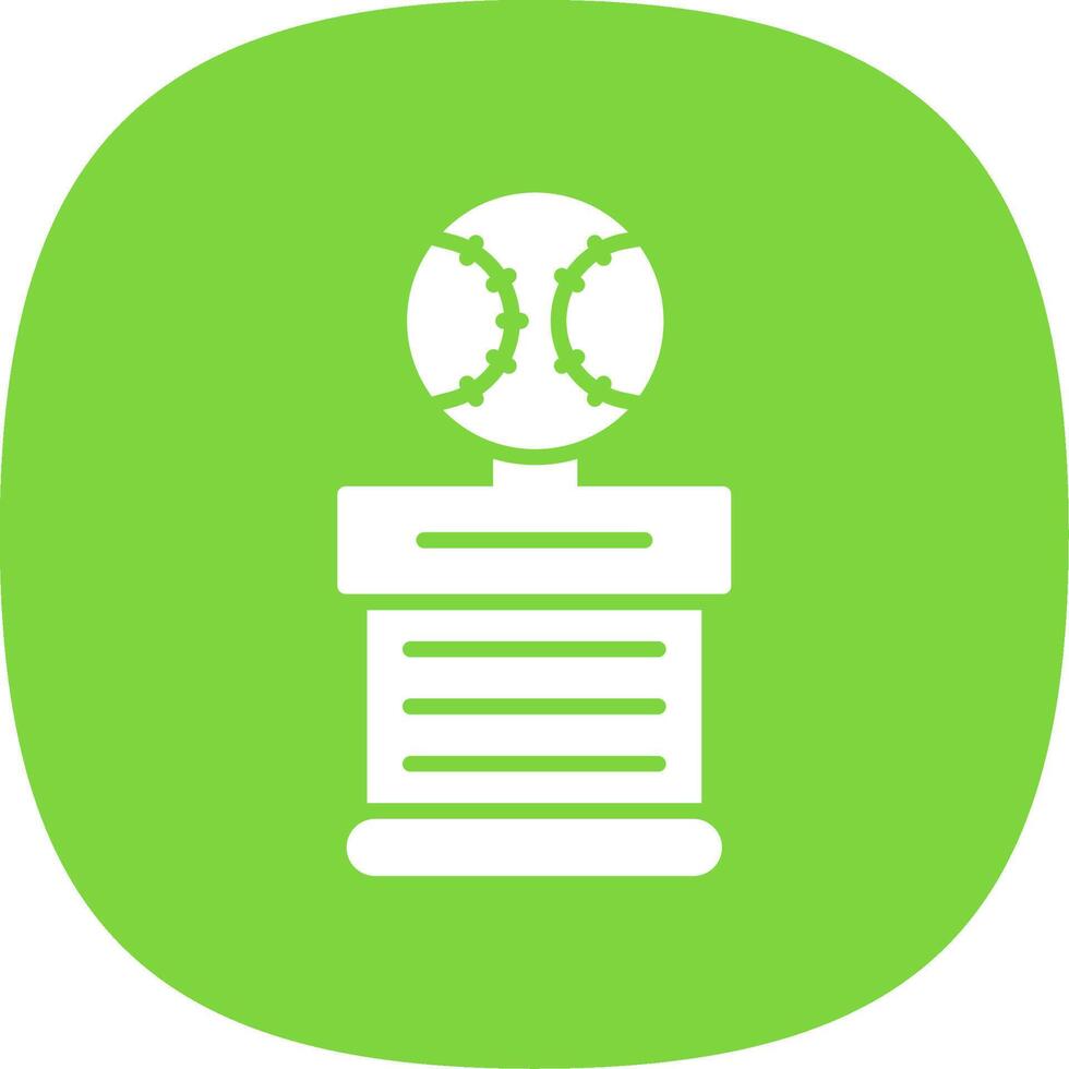 Baseball Glyph Curve Icon Design vector