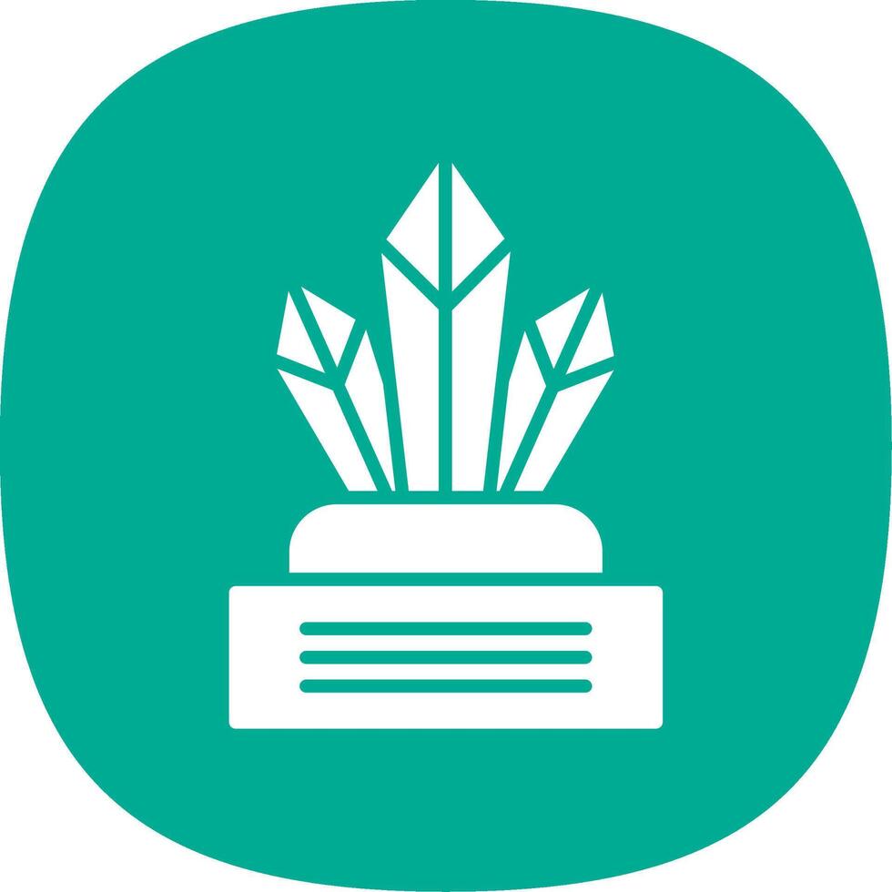 Crystals Glyph Curve Icon Design vector