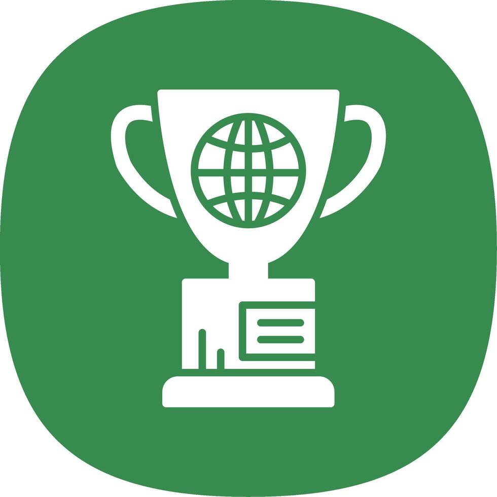 Globe Glyph Curve Icon Design vector