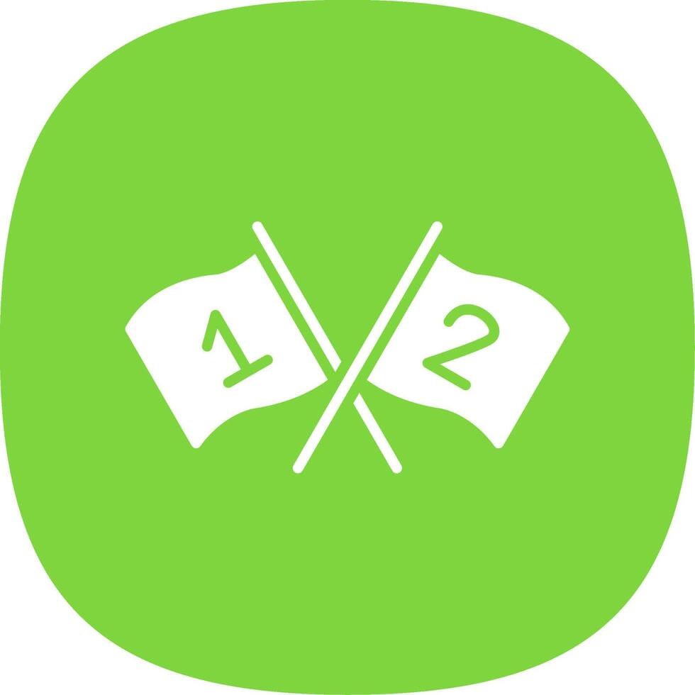 Flags Glyph Curve Icon Design vector