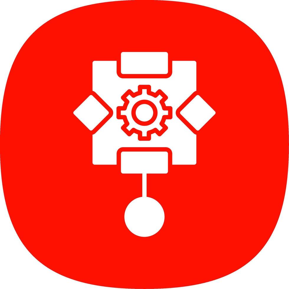 Algorithm Glyph Curve Icon Design vector