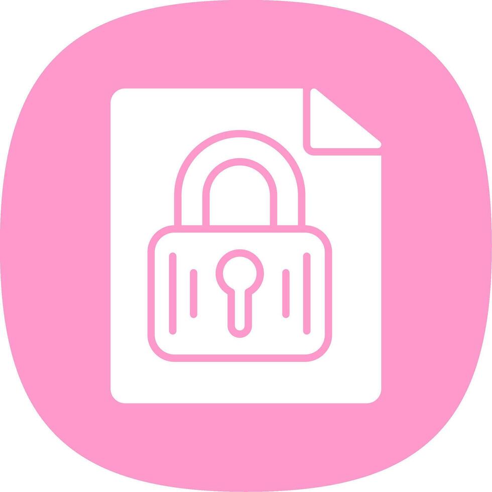 File Glyph Curve Icon Design vector