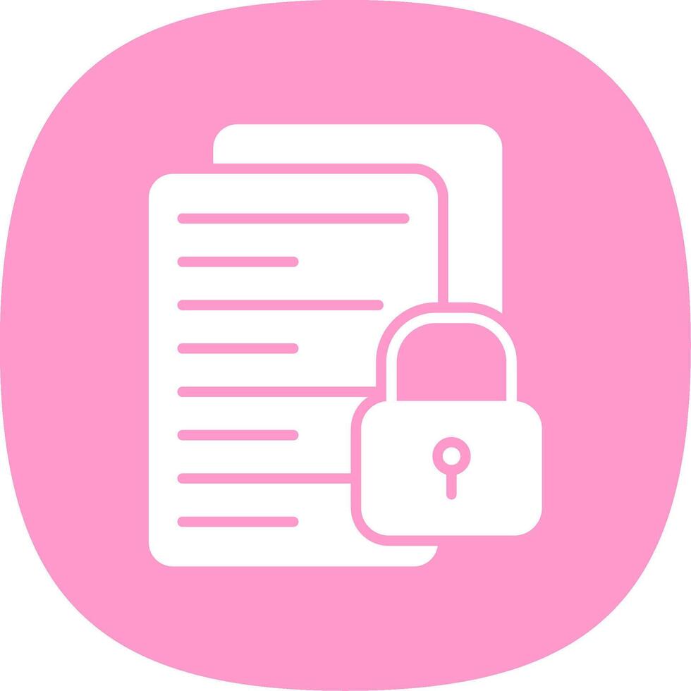 File Glyph Curve Icon Design vector