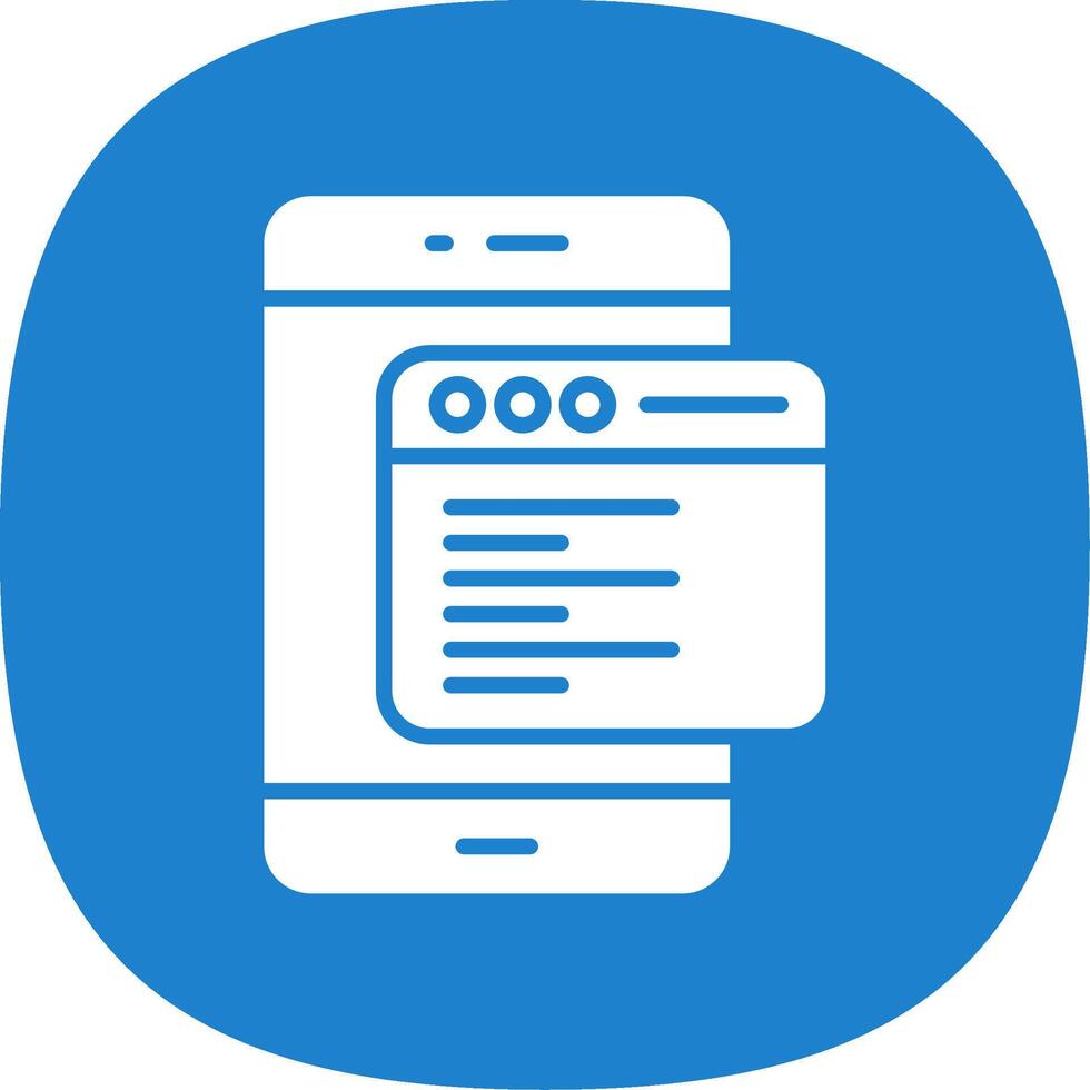 Smartphone Glyph Curve Icon Design vector