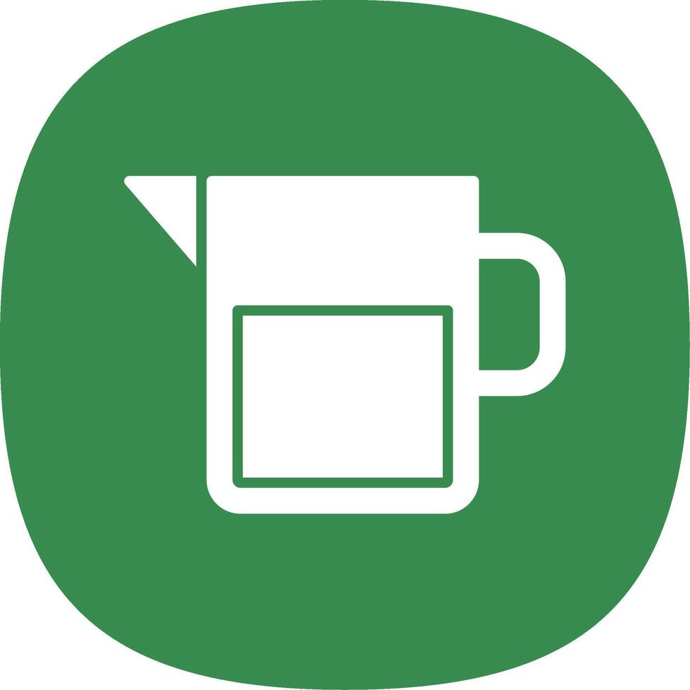 Water Jar Glyph Curve Icon Design vector