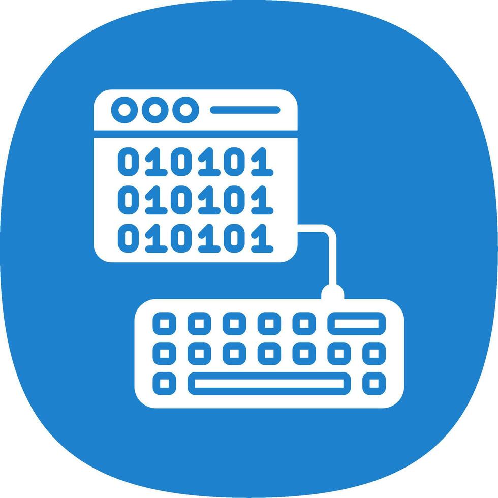 Browser Glyph Curve Icon Design vector