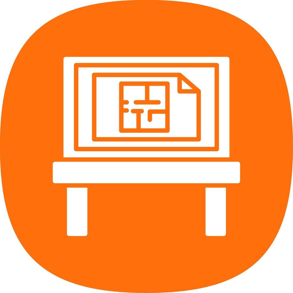 Architecture Glyph Curve Icon Design vector