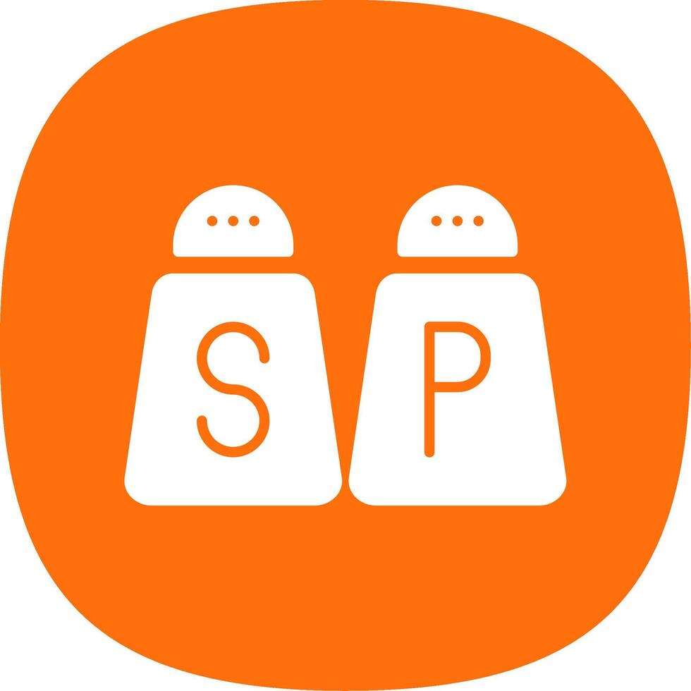 Salt And Pepper Glyph Curve Icon Design vector