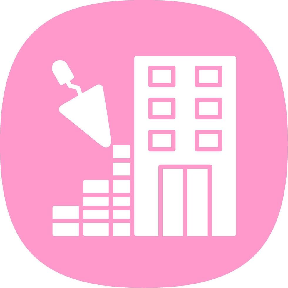 Construction Glyph Curve Icon Design vector