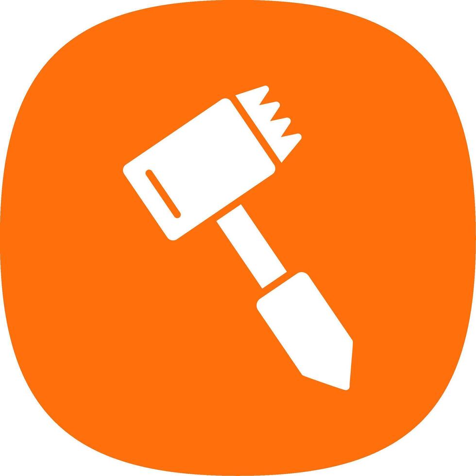Tenderizer Glyph Curve Icon Design vector
