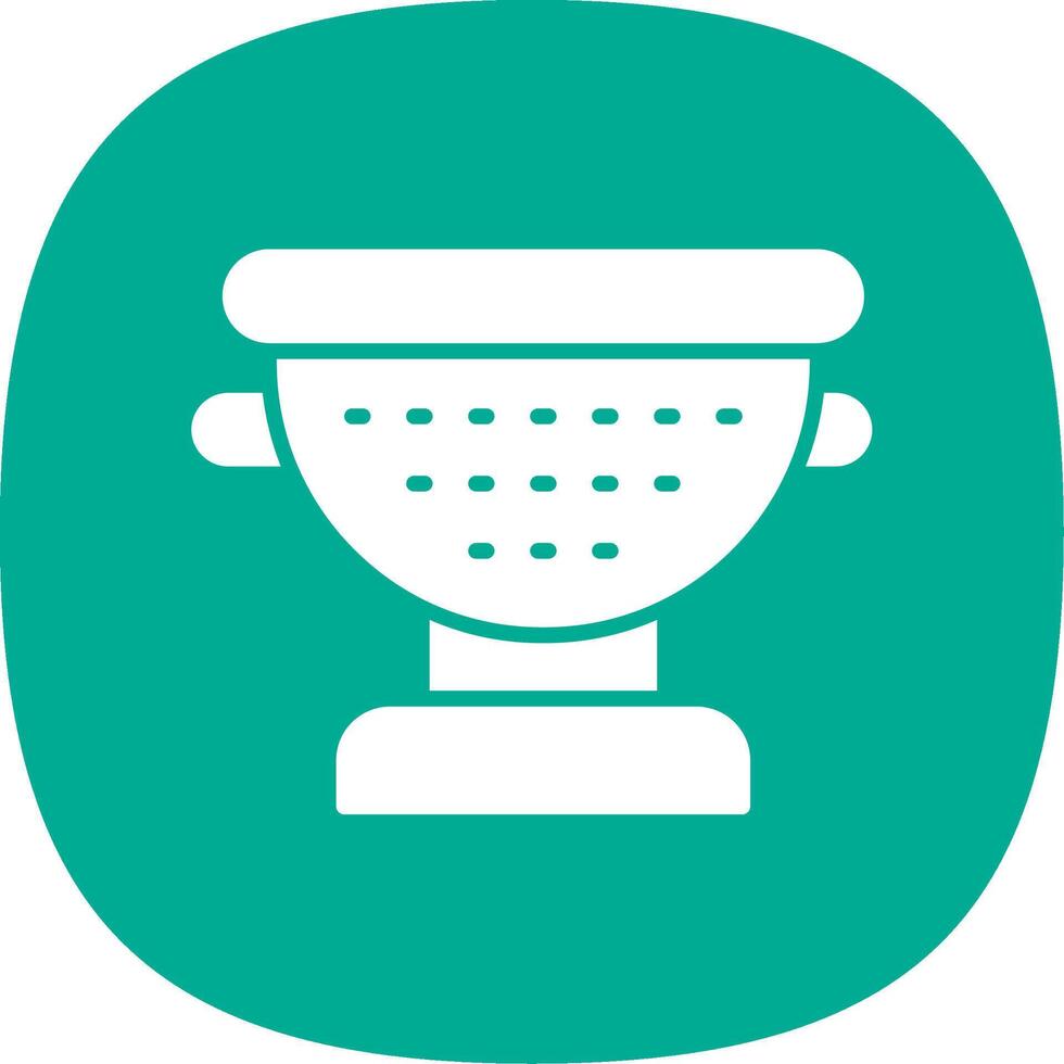Sieve Glyph Curve Icon Design vector