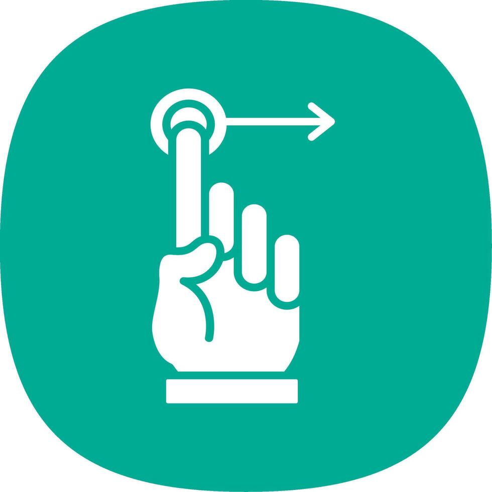 Hand Drag Glyph Curve Icon Design vector