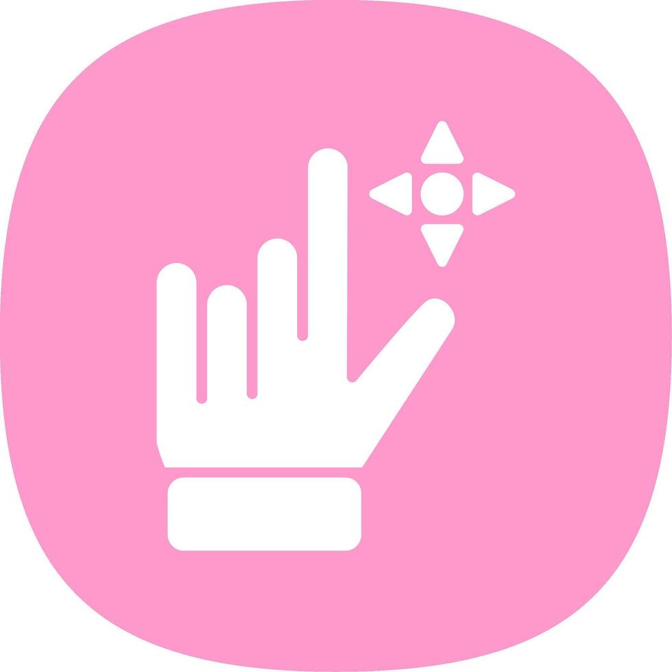 Drag Glyph Curve Icon Design vector