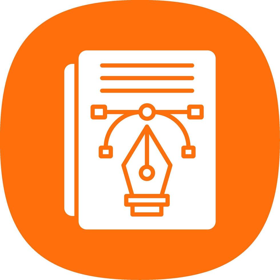 Glyph Curve Icon Design vector