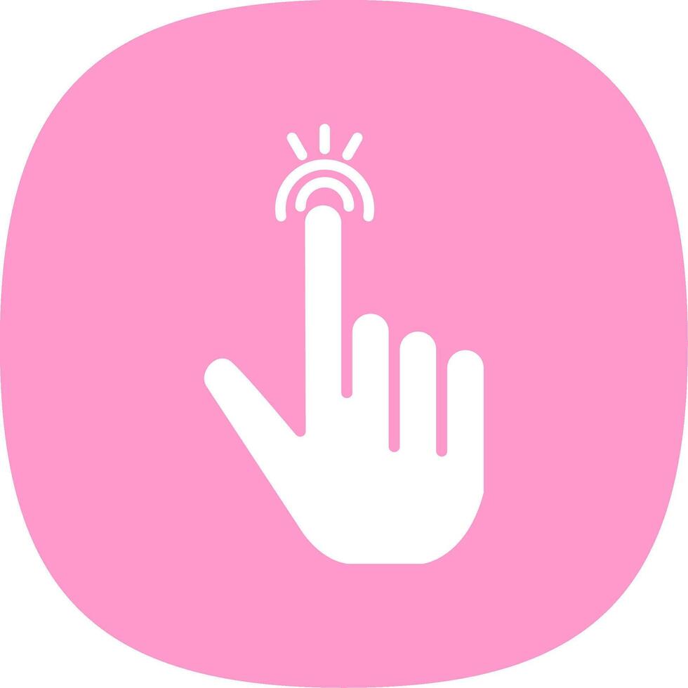 Tap Glyph Curve Icon Design vector