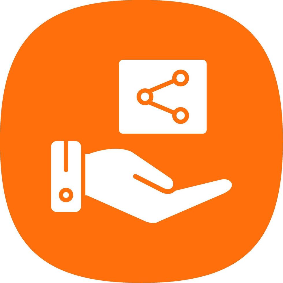 Share Glyph Curve Icon Design vector