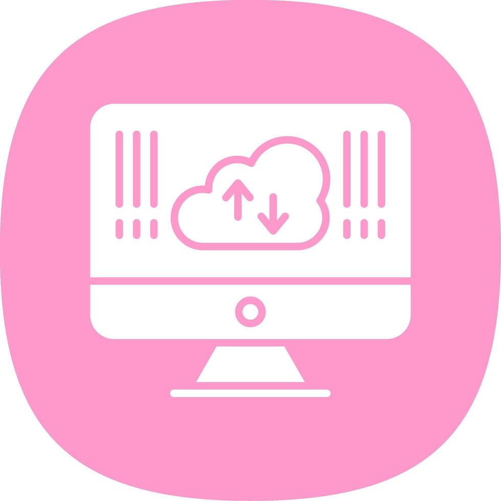 Computing Glyph Curve Icon Design vector