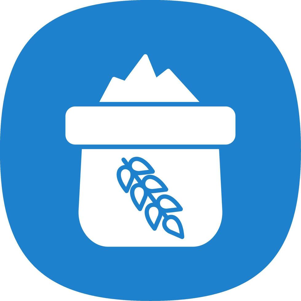 Flour Glyph Curve Icon Design vector