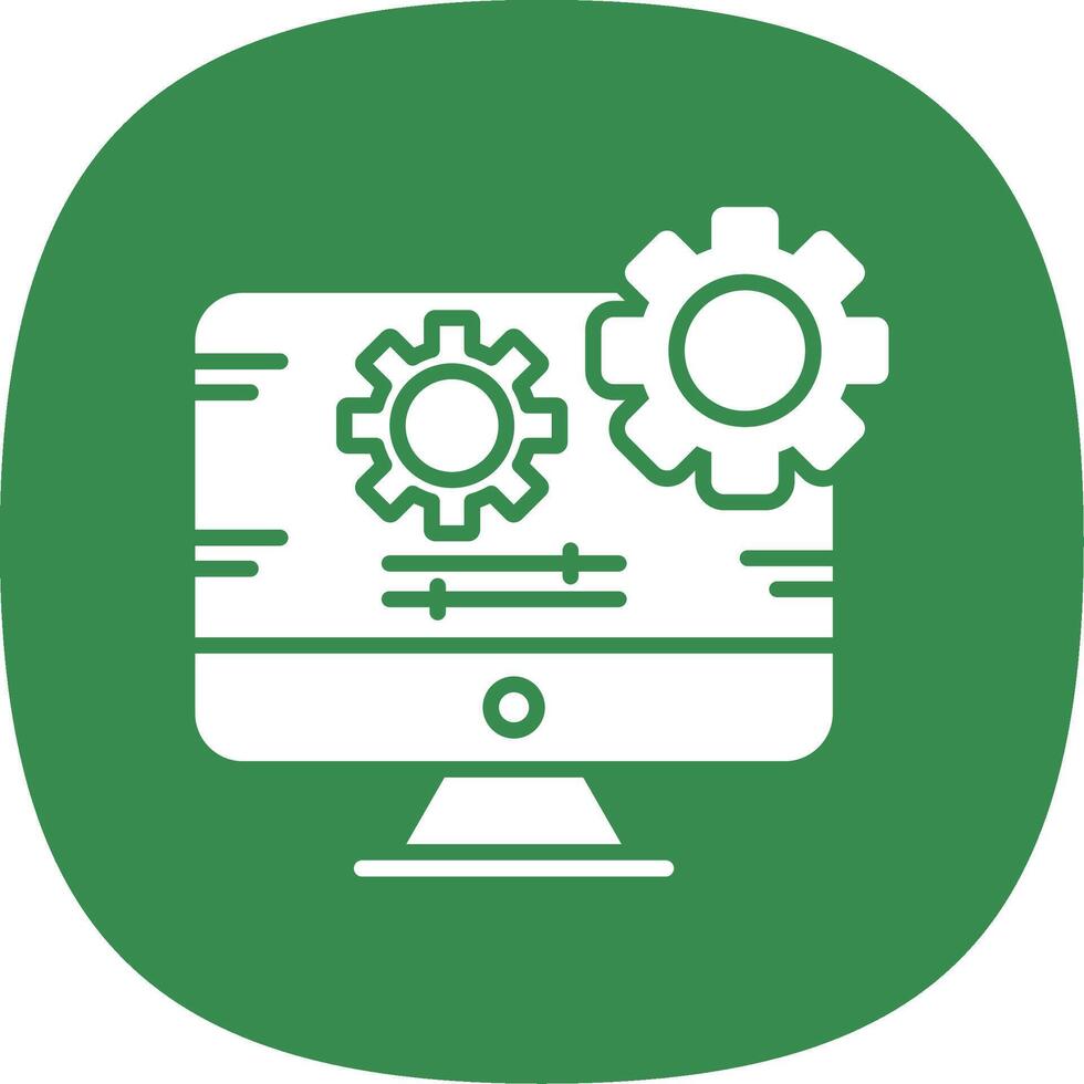 Configuration Glyph Curve Icon Design vector