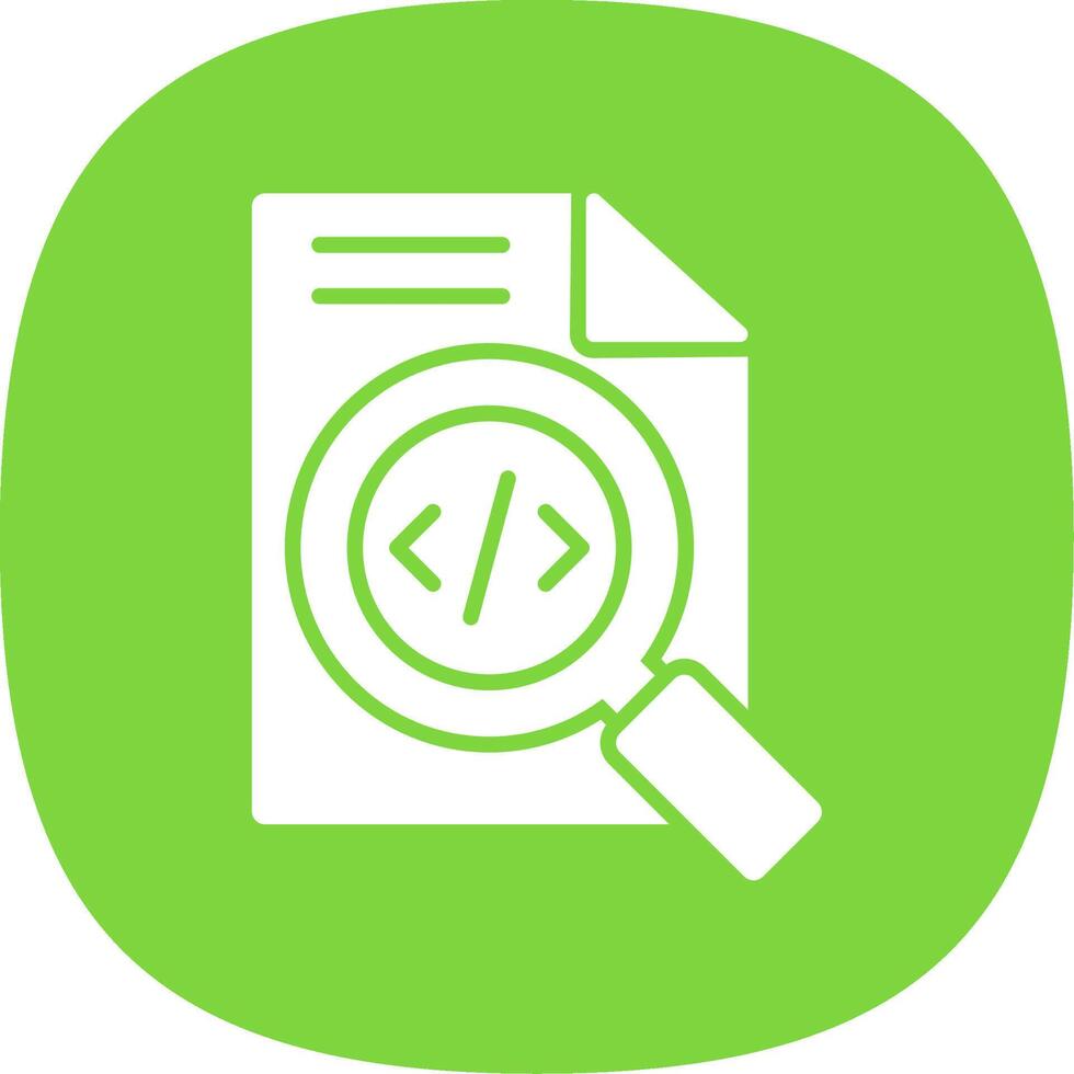 Search Glyph Curve Icon Design vector