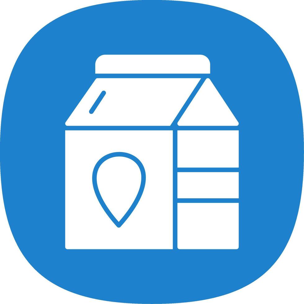 Milk Glyph Curve Icon Design vector